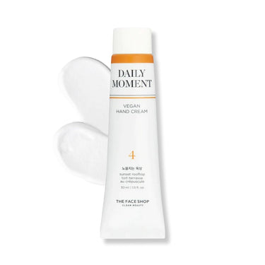 The Face Shop Daily Moment Vegan Hand Cream Sunset Rooftop with Hyaluronic Acid & Shea Butter, Non-Greasy & Quick absorbing hand care cream, 30ml